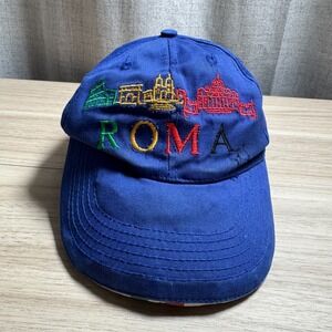 Unbranded Roma Italy Landmark Baseball Cap Mens OSFA Blue Embroidered Travel